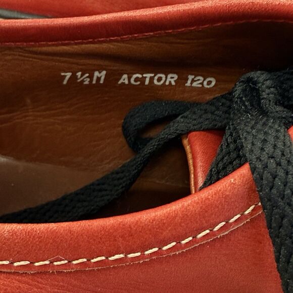 Donald Pliner Actor Red Leather Trainers Size 7.5M 9.5 US Chucks Shoes Patent - Picture 11 of 12